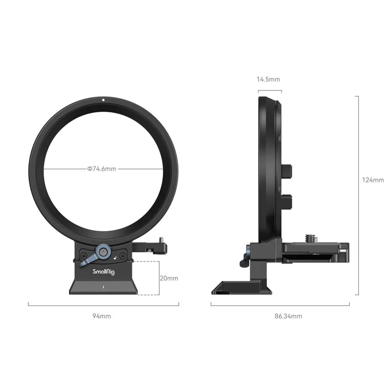 SmallRig 4300 Drehbare Horizontal-Vertikal-Montageplatte für die Canon EOS R Serie