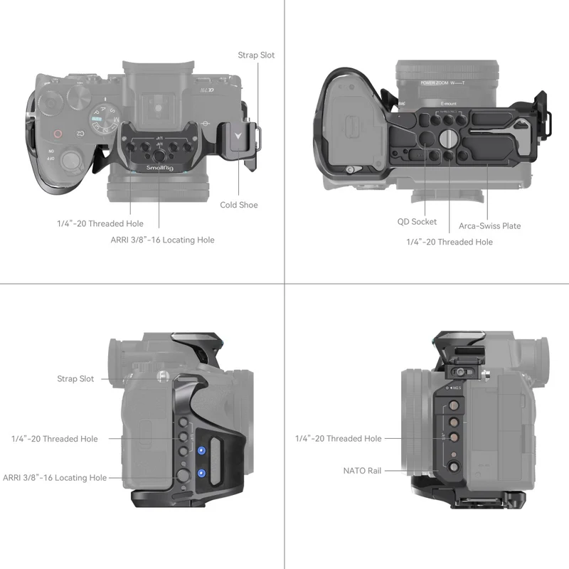 SmallRig 4308 Rhinoceros Cage Kit für Sony Alpha 7R V / 7I V / 7S II