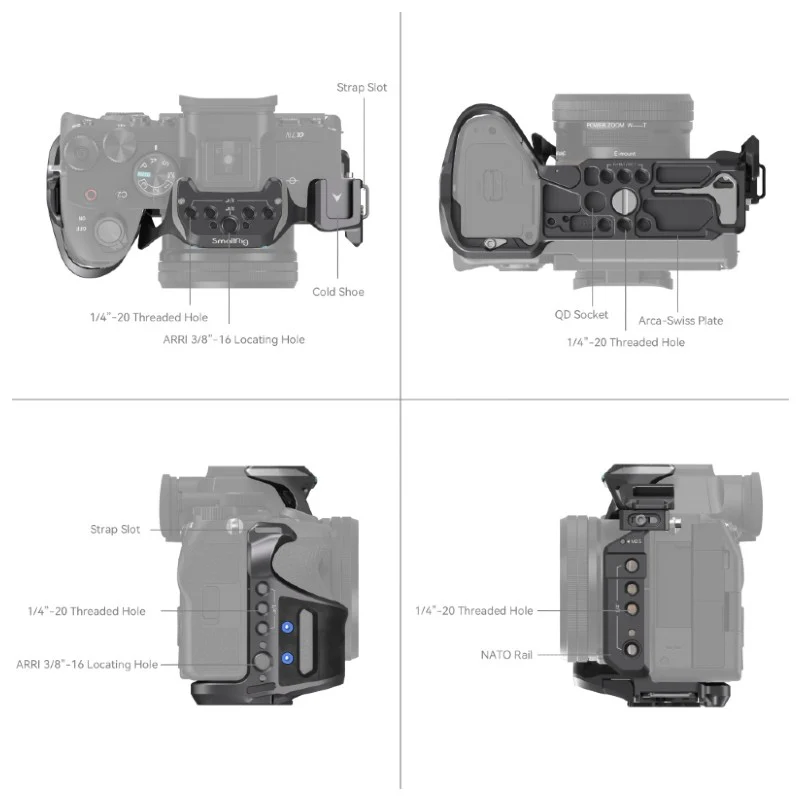SmallRig "Rhinoceros" Advanced Cage Kit for Sony Alpha 7R V / Alpha 7 IV / Alpha 7S III 3710
