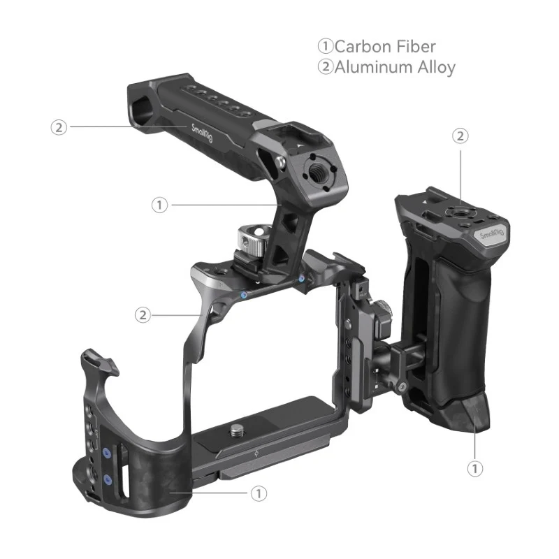 SmallRig "Rhinoceros" Advanced Cage Kit for Sony Alpha 7R V / Alpha 7 IV / Alpha 7S III 3710