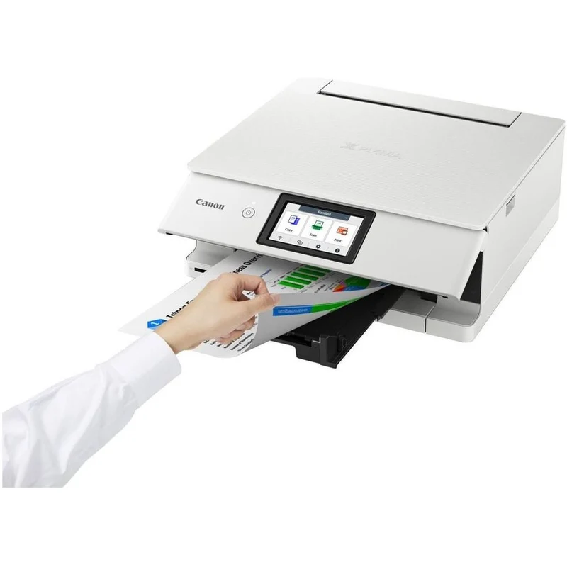 Canon PIXMA TS8751 Wireless Inkjet Multifunction Printer, White, A4/A5/B5
