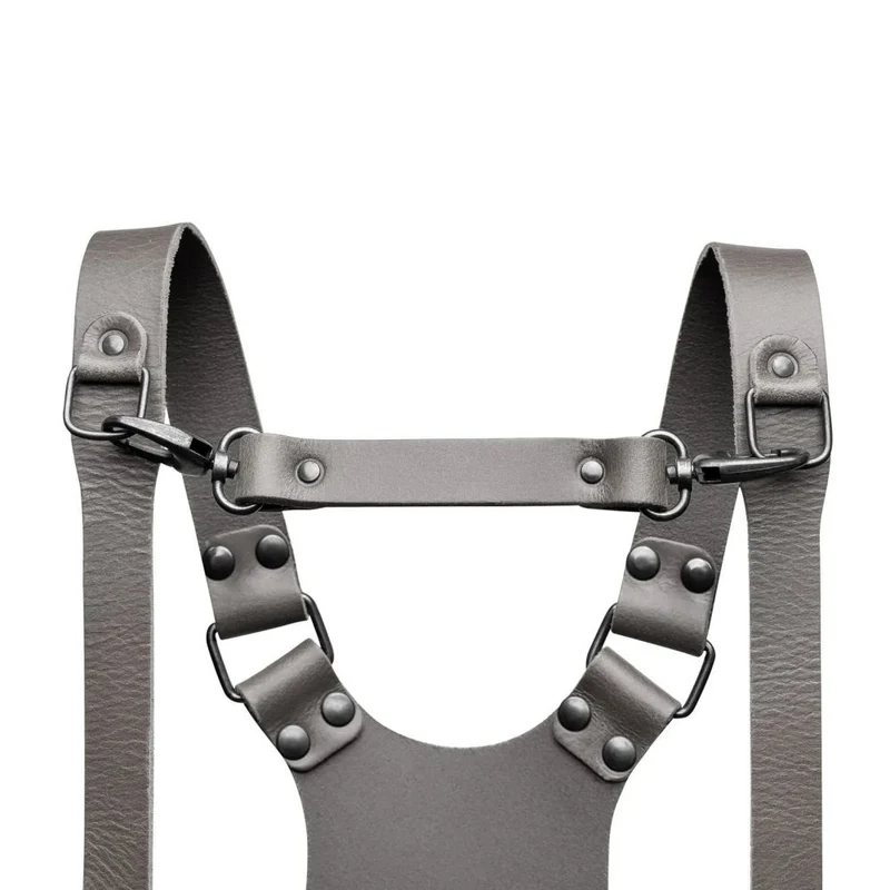 The Hantler Chest strap Stone Gray / Brass, 22cm