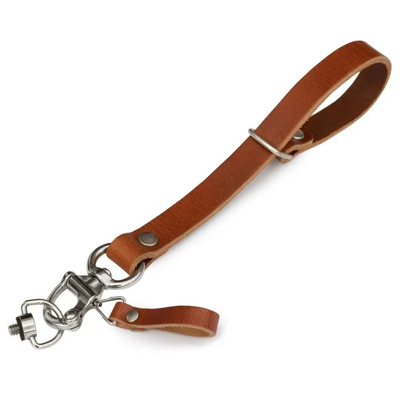 The Hantler Wrist strap - quick release Cognac / silver