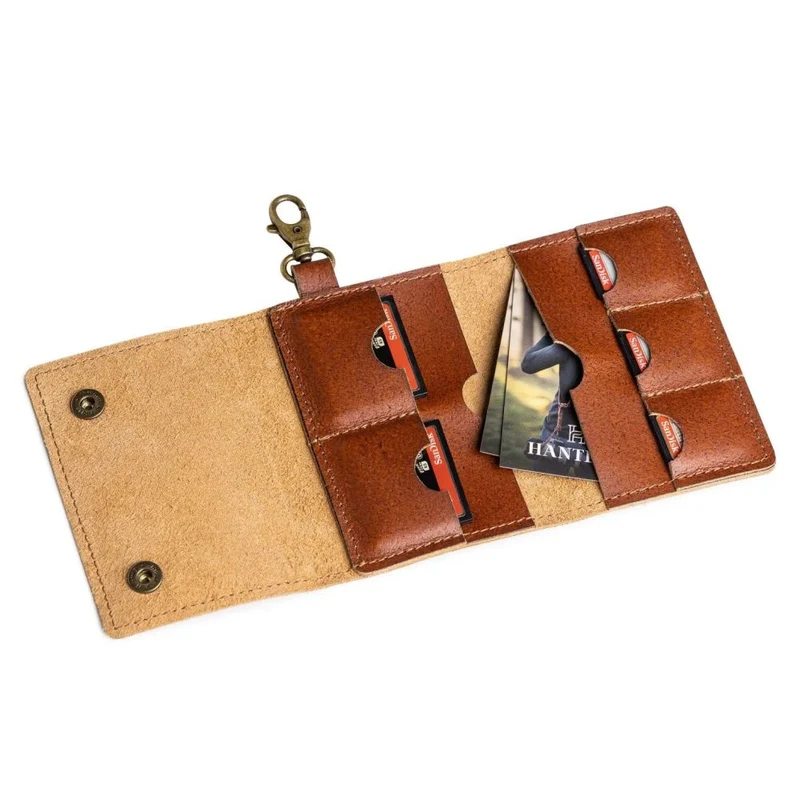 The Hantler Memory card holder Whiskey brown / Brass, 6x SD