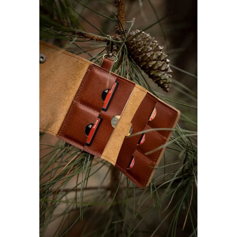 The Hantler Memory card holder Whiskey brown / Brass, 6x SD