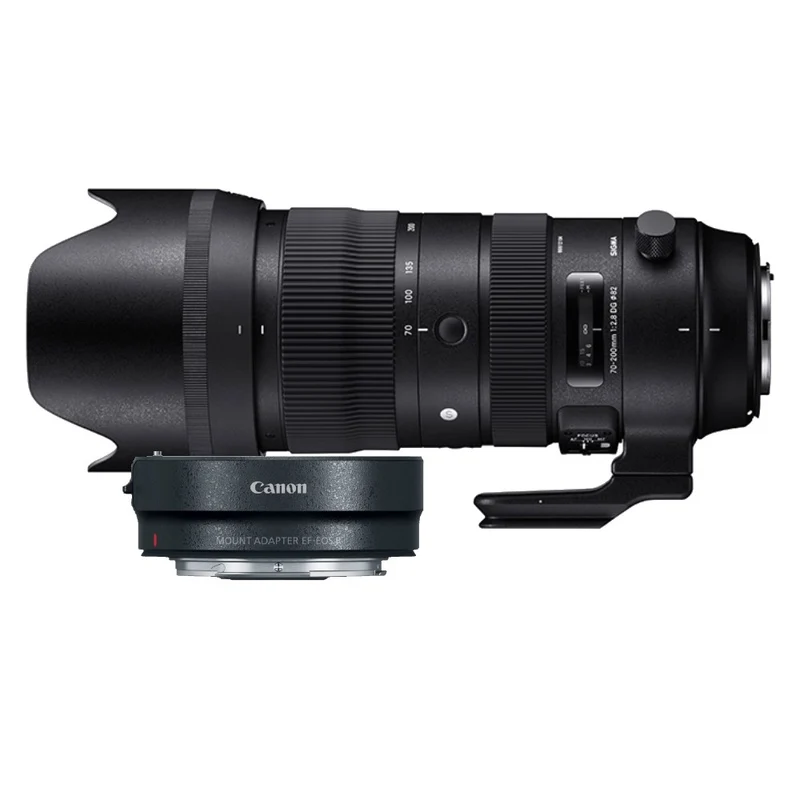 Sigma 70-200mm f/2.8 DG OS HSM Sports Canon EF + Canon EF - RF Mount adapter