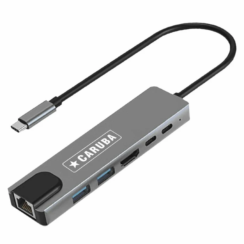 Caruba 6-in-1 USB-C Hub mit Ethernet