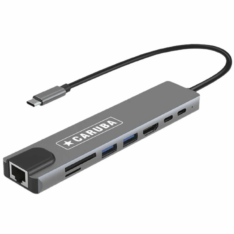 Caruba 8-in-1 USB-C Hub mit Ethernet