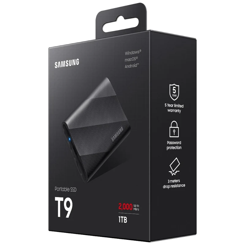 Samsung Portable SSD T9 1TB, Black