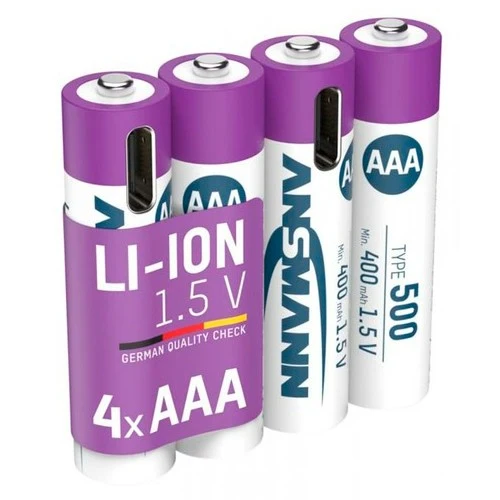 Ansmann Micro AAA 500 Typ USB-C 4er-Pack (400mAh)