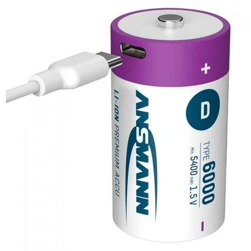 Ansmann Mono D 6000 Typ USB-C 2er-Pack (5400mAh)