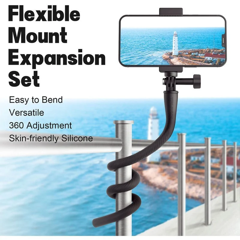 Flexibler Telesin-Arm für GoPro und Smartphone mit Telefonhalter