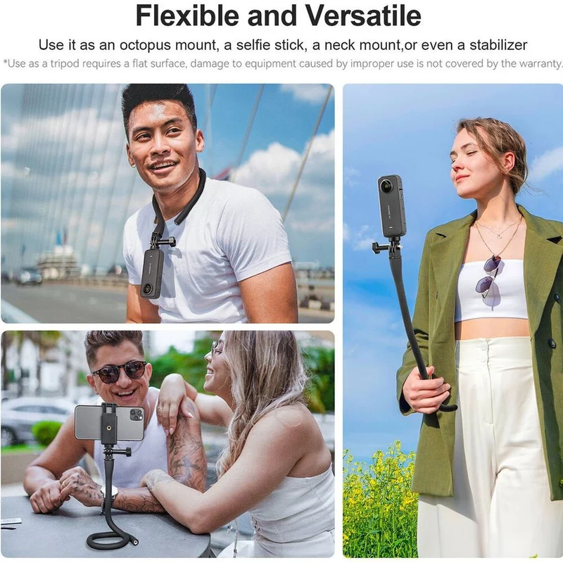 Flexibler Telesin-Arm für GoPro und Smartphone mit Telefonhalter
