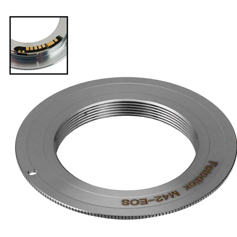 Fotodiox Pro Lens Mount adapter Compatible with M42 Typ 1 Screw Mount SLR Lens to Canon EOS (EF, EF-S) Mount SLR Camera Body