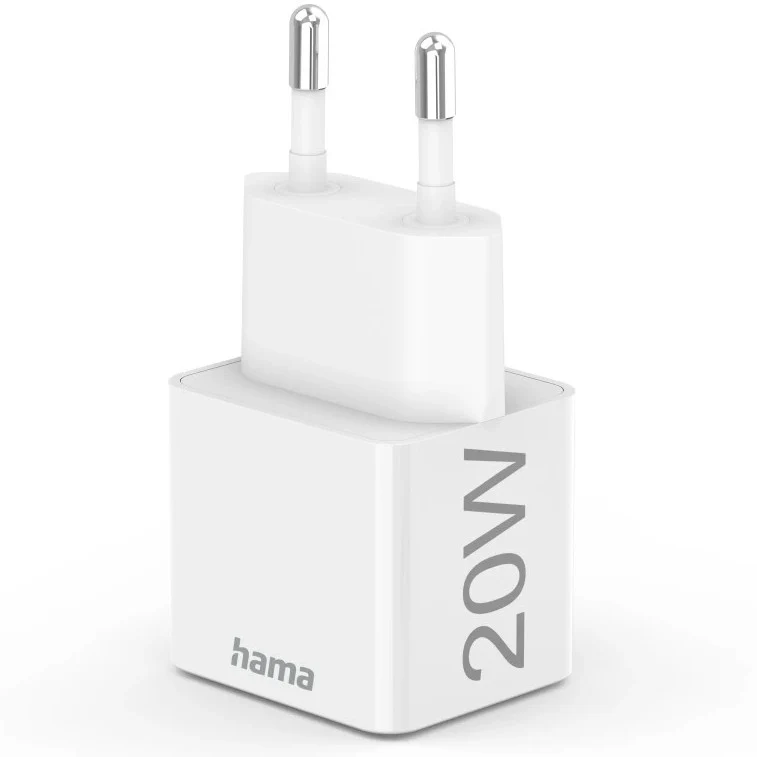 Hama Mini-Ladegerät USB-C 20W - Weiß