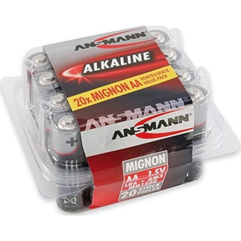 Ansmann Alkaline Batterien Mignon (AA/LR6) 20x
