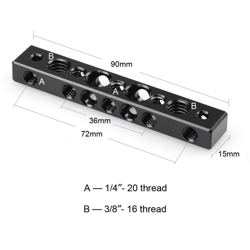 SmallRig 1091 Cool Cheese Bar mit 1/4" und 3/8" screw hole