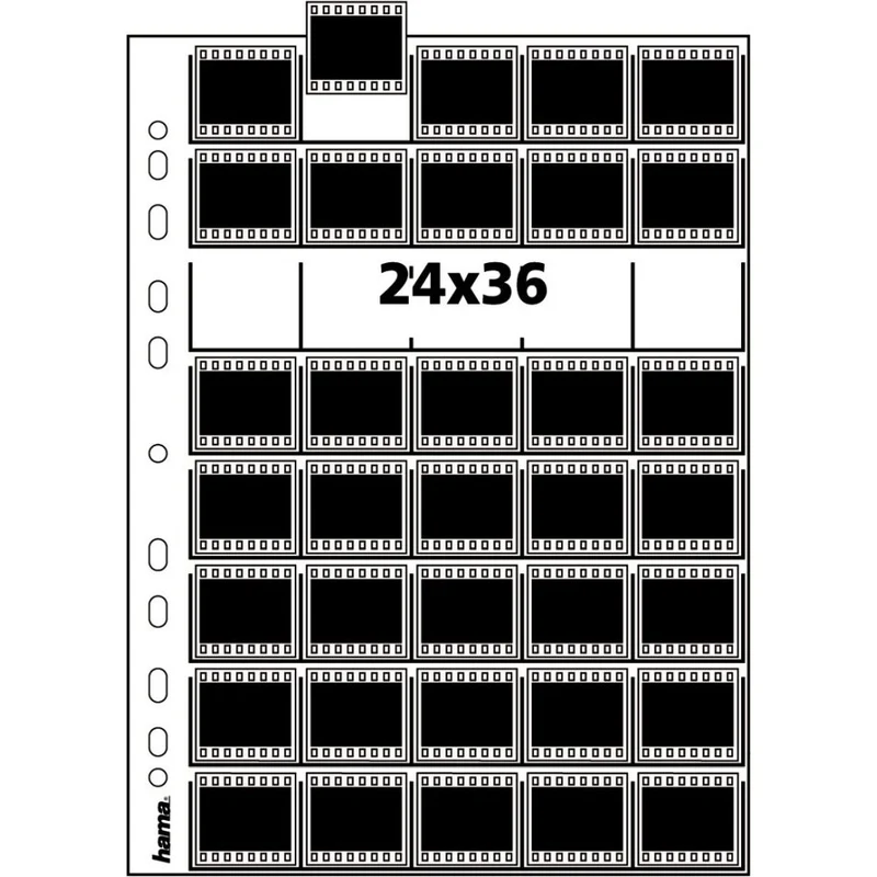 Hama negative sleeves PP clear 24x36mm 25sh
