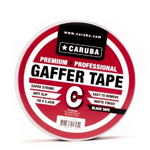 Caruba Gaffer Tape Nano Rolle 7 m x 2,4 cm Schwarz