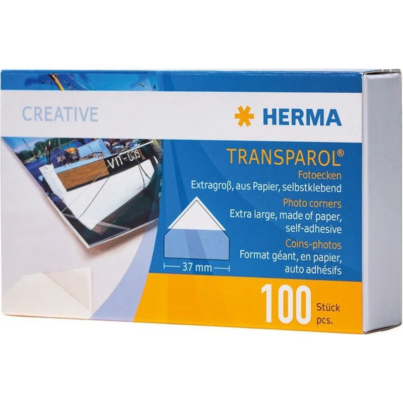Herma Transparol-Fotoecken groß 2er Streifen 100