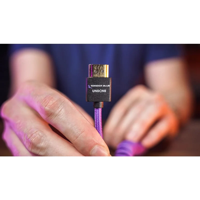 Kondor Blue Gerald Undone MK2 Full HDMI-Kabel 12"-24" gerollt (lila)
