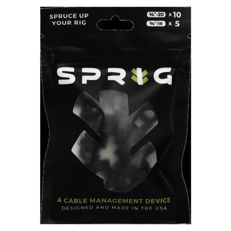 SPRIG Black Value pack 10x 1/4”-20 Sprigs + 5x 3/8”-16 Big Sprigs