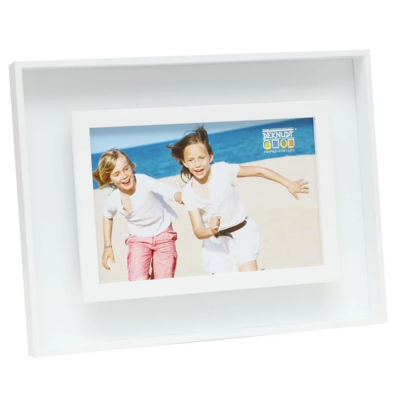 Deknudt Fotorahmen in Weiß mit Tiefenwahrnehmung 10x15 S68DK1