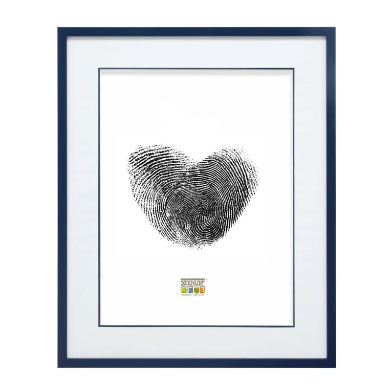 Deknudt Fotorahmen in Blau mit Passepartout 13x18 S43AM6