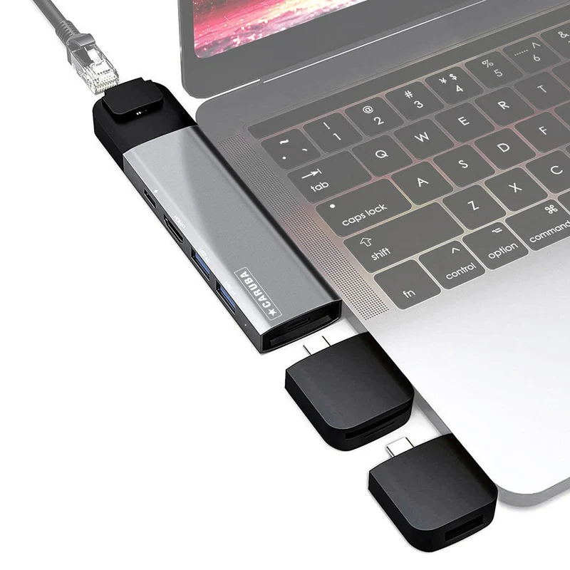 Caruba Multifunktionaler 9-in-1 USB-C Hub Space Grau