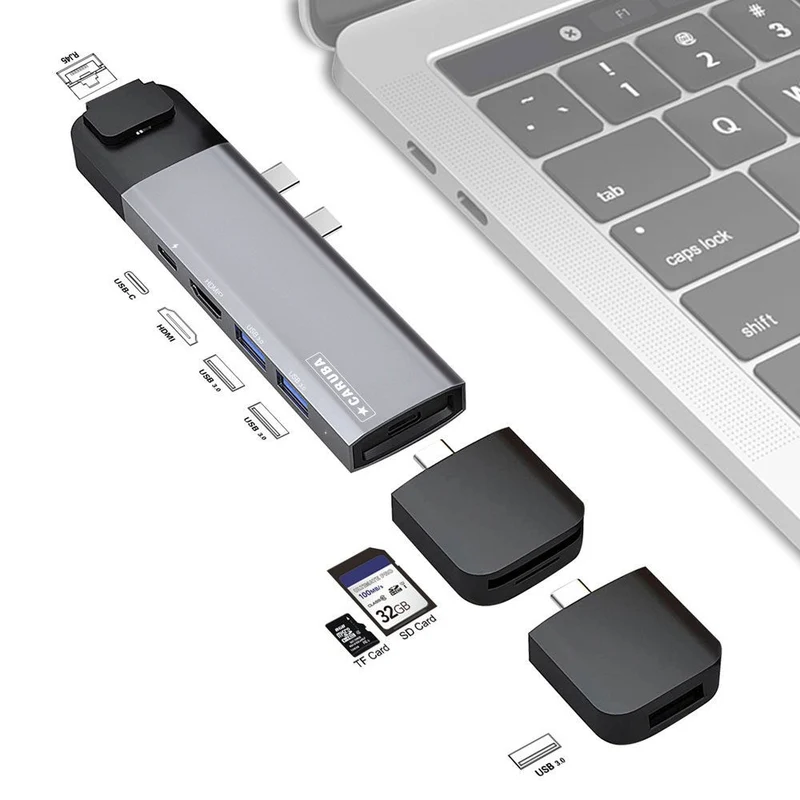 Caruba Multifunktionaler 9-in-1 USB-C Hub Space Grau