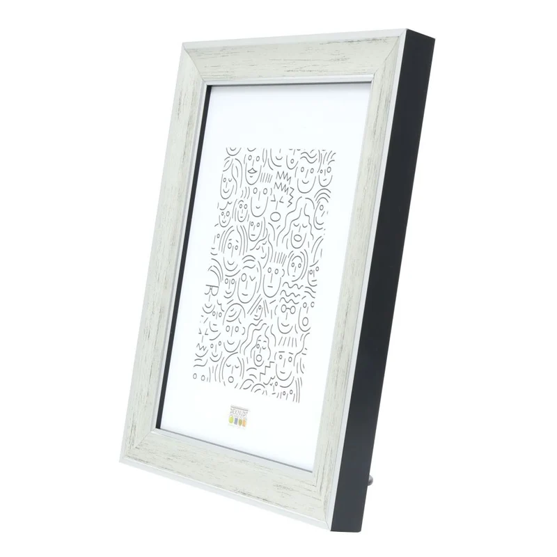 Deknudt Silver wood photo frame with dark gray shading 20x30 S40YOUR2