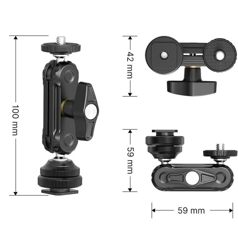 Ulanzi Mini Magic Arm w/ Cold Shoe and 1/4" Side