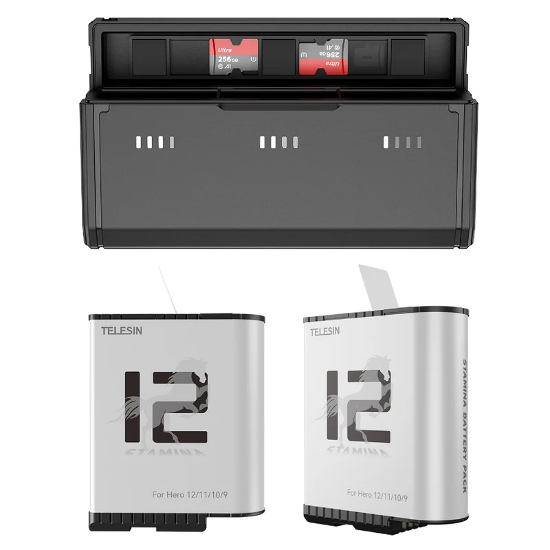 Telesin Ladebox inklusive 2 x Stamina-Akkus