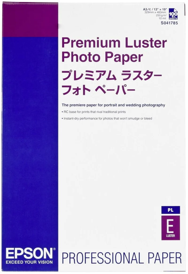 Epson S041785 Premium Luster Photo paper A3+ 260g 100 sheets