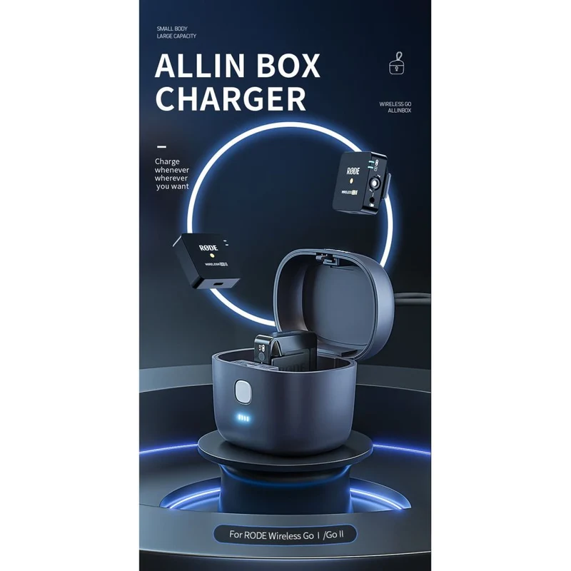 Telesin Charge Box for RØDE Wireless GO & GOII, 4000mAh Battery