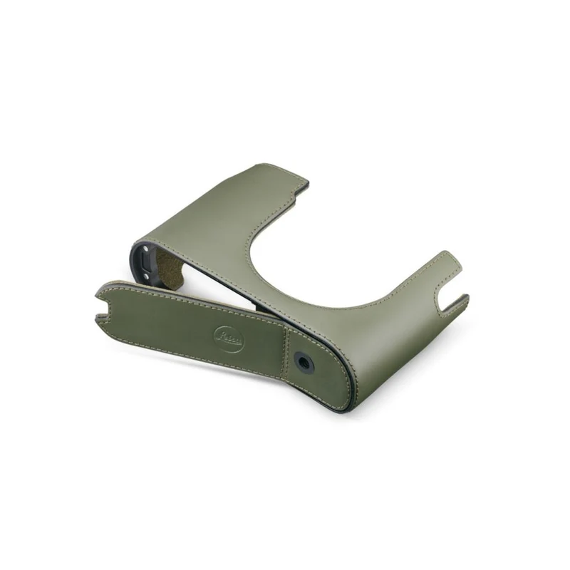 Leica 19653 Halfcase Q3, Leder, olivgrün