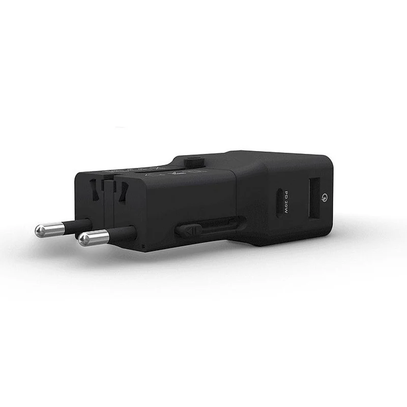 Rolling Square Pocket Reiseadapter schwarz
