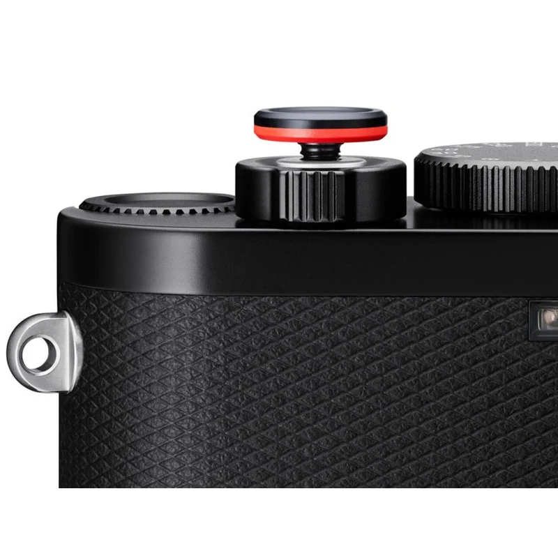 Leica 19671 Soft Release Button, Aluminum, Black Anodized Finish