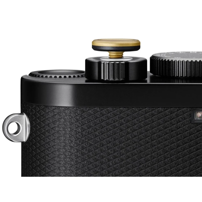 Leica 19599 Soft Release Button, Brass, Blast Finish