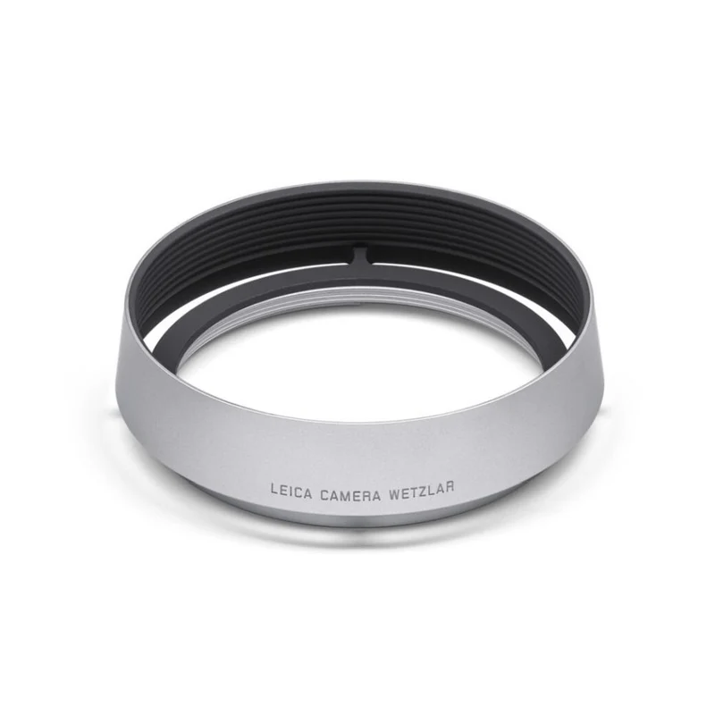 Leica 19658 Gegenlichtblende Q3, rund, Aluminium, silber eloxiert