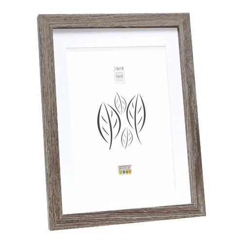 Deknudt Photo Frame in gray-tone Oak Colour with white Passe-board 18x24 S66KH3