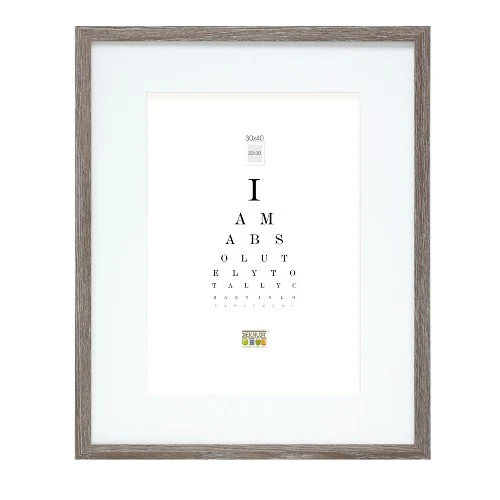 Deknudt Photo Frame in gray-tone Oak Colour with white Passe-board 18x24 S66KH3