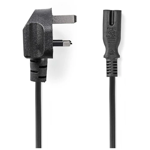 Nedis power cable UK plug 2.0m black