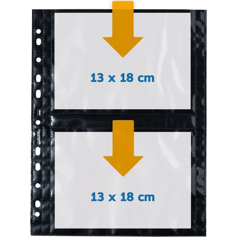 Herma Sichthüllen schwarz 13x18 quer 10 St.