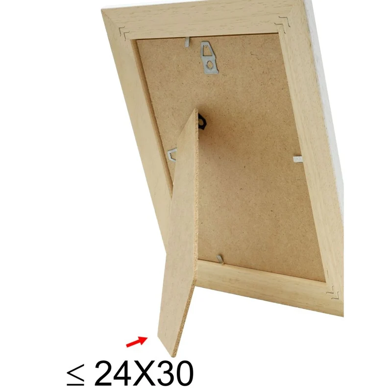 Deknudt Fotorahmen weiß mit naturfarbenem Akzent 13x18 S221H1