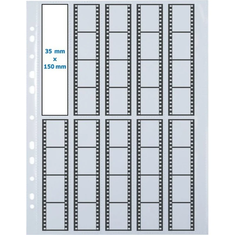 Negative Slipcovers clear, transparent, for 10 x 4 Negatives, 25 pcs