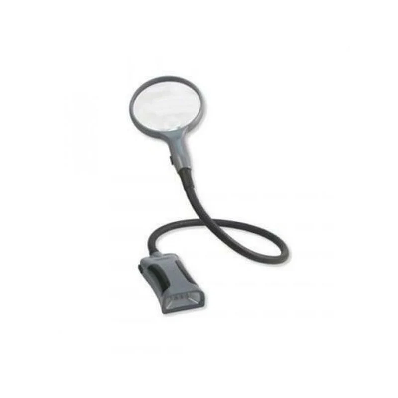 Digiphot 2.5x magnifying glass with gooseneck & LED 5x spot