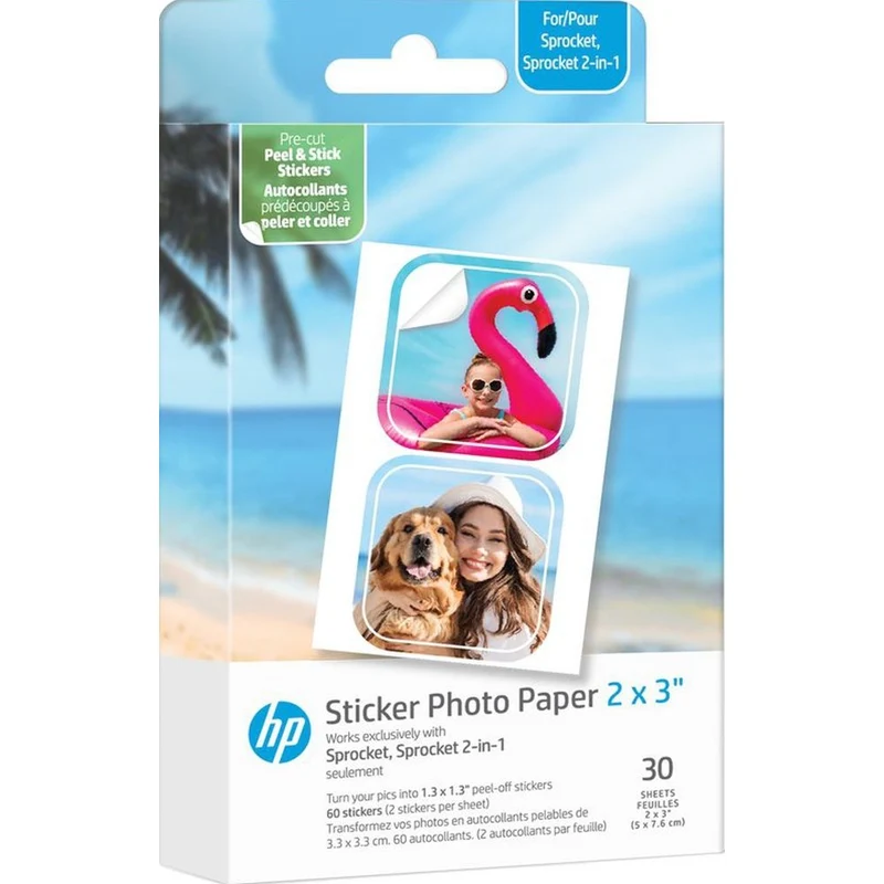 HP Sticker-Fotopapierausschnitt 2x3"
