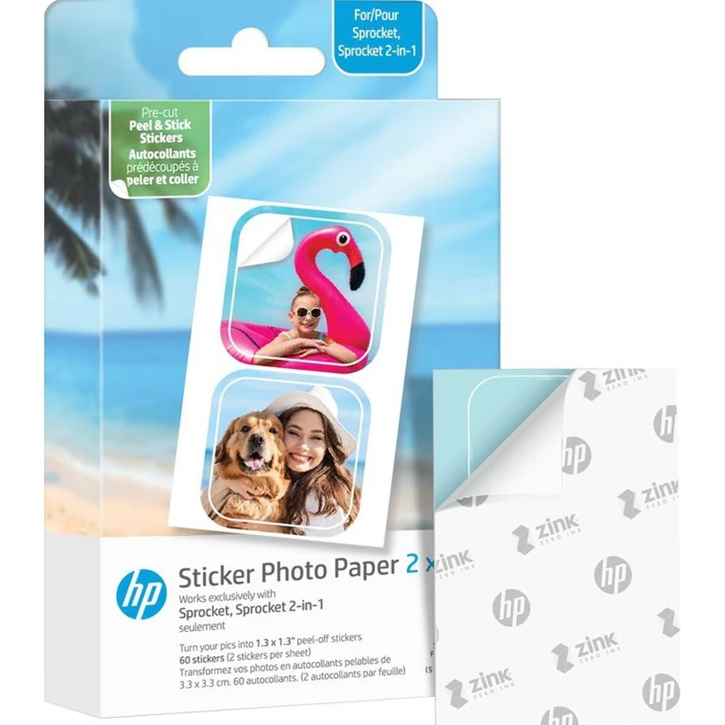 HP Sticker-Fotopapierausschnitt 2x3"
