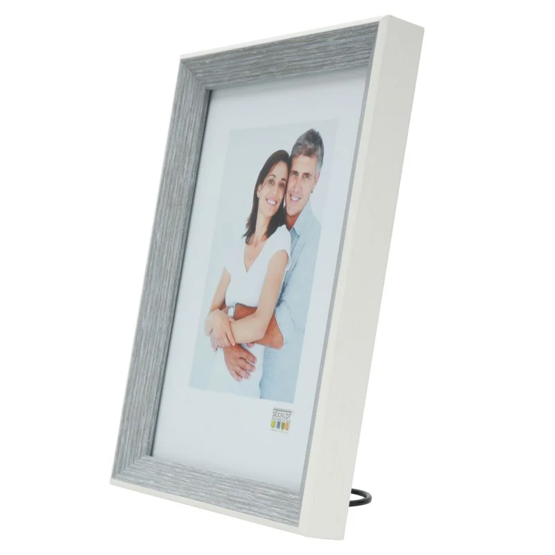 Deknudt Fotorahmen in grau-blau mit weißem Rand 13x18 S46CH7